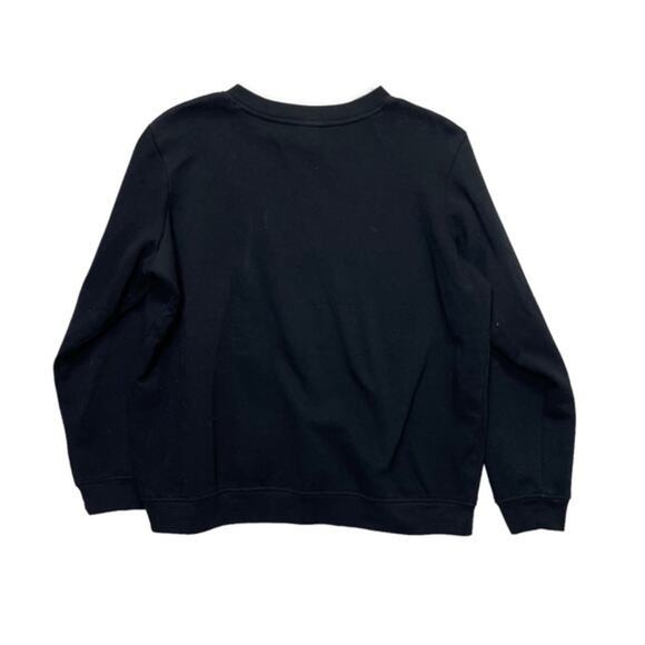 Adrian Delafield Black Embroidered Floral Vintage 90s Sweatshirt Sweater Size XL - Picture 6 of 7